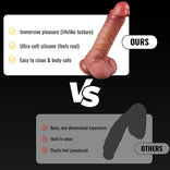 Realistic Dildo- Realistic Dildo Movable Foreskin Powerful & Realistic Thrusting Secret Self-Care Dildo