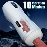 STROKER-Male Masturbator Language Voice Male Stroker Masturbator With Heated Base, 5 Suction 10 Vibration Masturbators Cup