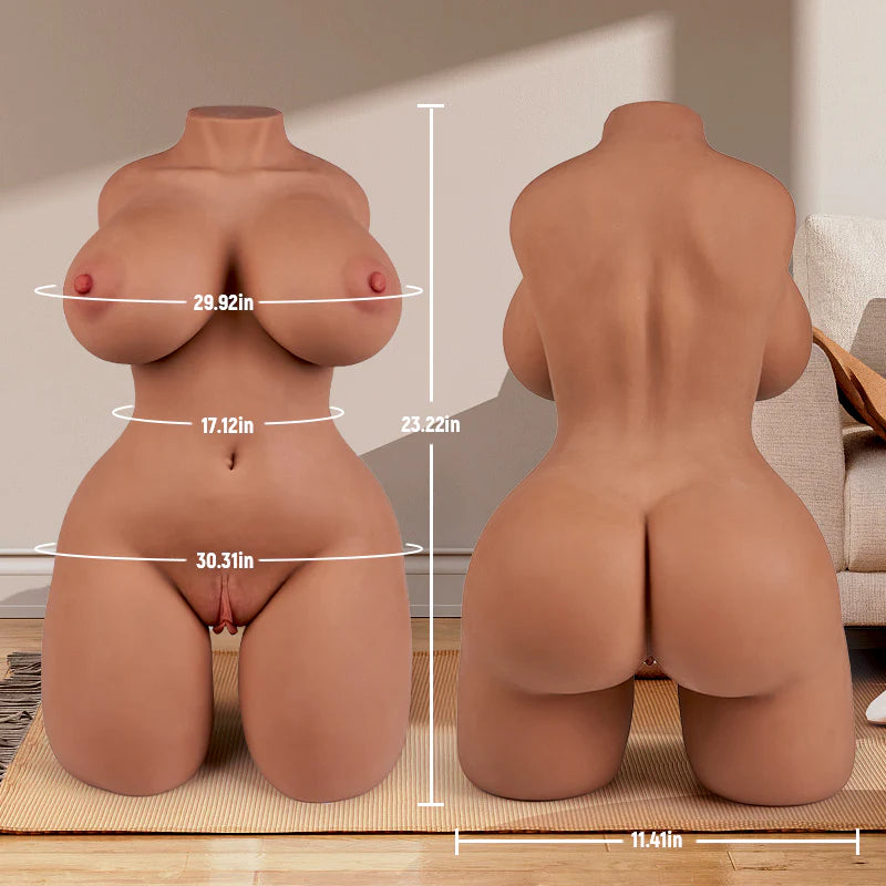 SEX DOLL- Half-Body 28.7 lbs Dual Channel Thigh Flexible Torso 1:1 Real Woman Copy Sex Doll For Man