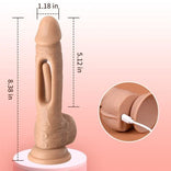 Realistic Dildo- Hollow Flapping Silicone Dildo Vibrator 8.38 IN Vibrating Dildo