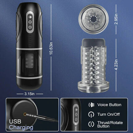 STROKER-Male Masturbator Telescopic Rotation Masturbation Cup