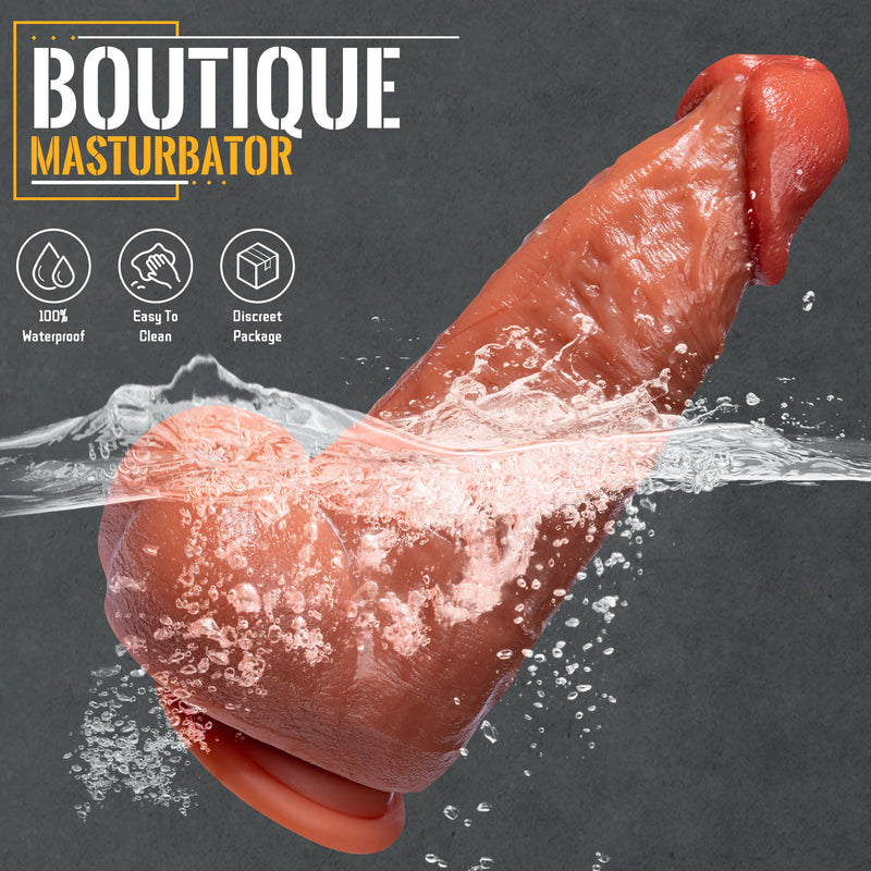 Huge Dildo- Giant Big Skin Like Silicone Dildos with Strong Suction Cup 9.84 in Realistic Dildo