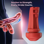 STROKER- Masturbation Cup City Lights Red Sucking Mouth Vibrating Male Stroker Male Masturbator