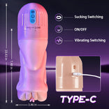STROKER-Male Masturbator 5 Sucking Oral Swallowing 10 Vibrating Massage Training Masturbation Cup