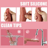 Realistic Dildo- Thrusts Vibration Dildo 8.66 Inch Vibrating Dildo