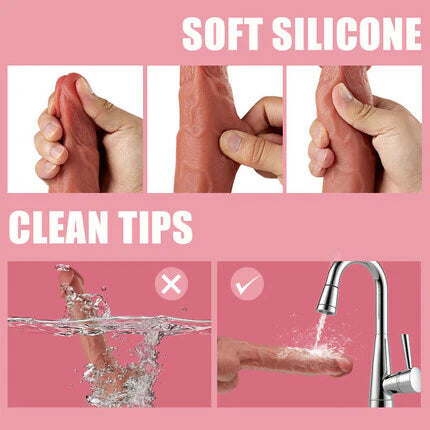 Realistic Dildo- Thrusts Vibration Dildo 8.66 Inch Vibrating Dildo