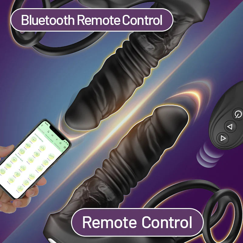 ANAL TOY-9 Powerful Thrusting 9 Vibrating Sphincter Stimulation Bluetooth Thrusting Prostate Massager