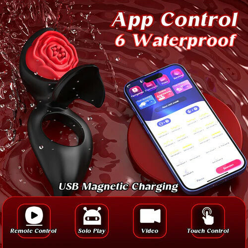 Penis Ring-9 Vibration Modes Wizard APP Control 7 Vibrating Cock Ring Sex Toy For Couoles