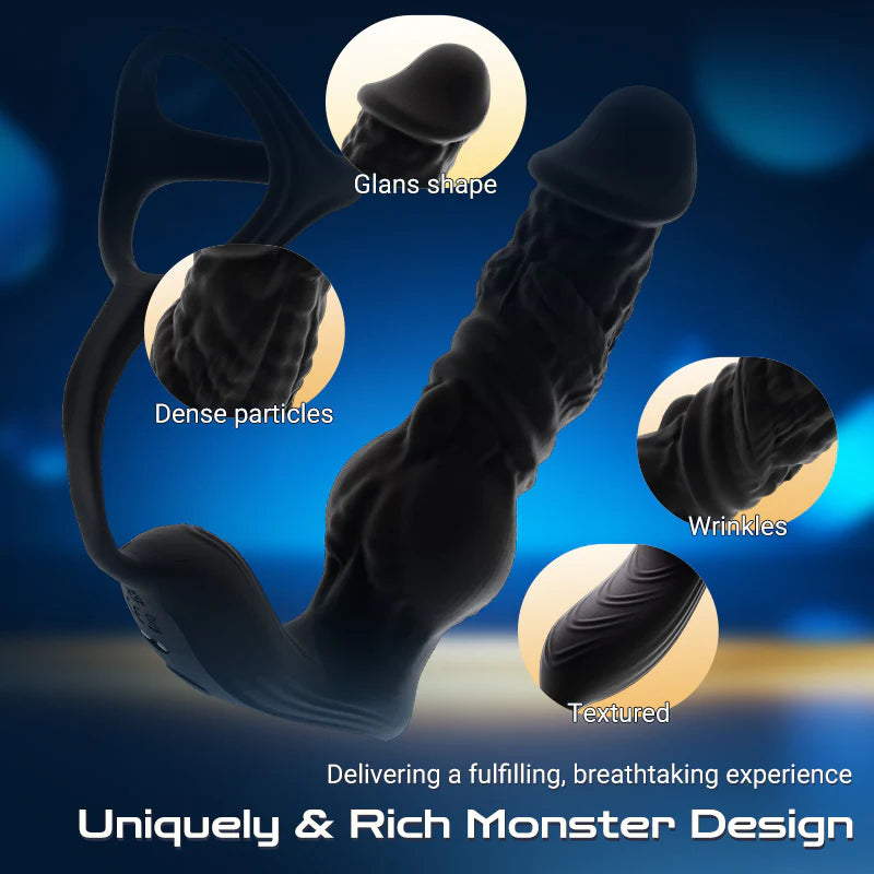 ANAL TOY–Equipped With Cock Ring Fast Thrusting 6-in-1 Prostate Massager With Remote Control And APP For Man