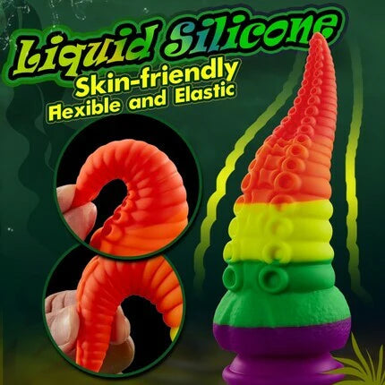 Huge Dildo 8.66 Inch Rainbow Dildo with Suction Cup