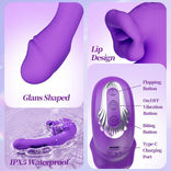 Womangift - Upgraded Mouth-Shaped 3 In 1 Flapping & Biting & Toungue Vibrator G-spot Vibrator