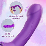 Womangift- G-spot Vibrator for Couples 10 Tapping & Vibrating G-spot Clit Stimulator Strapless Double-ended Remote Control Dildo