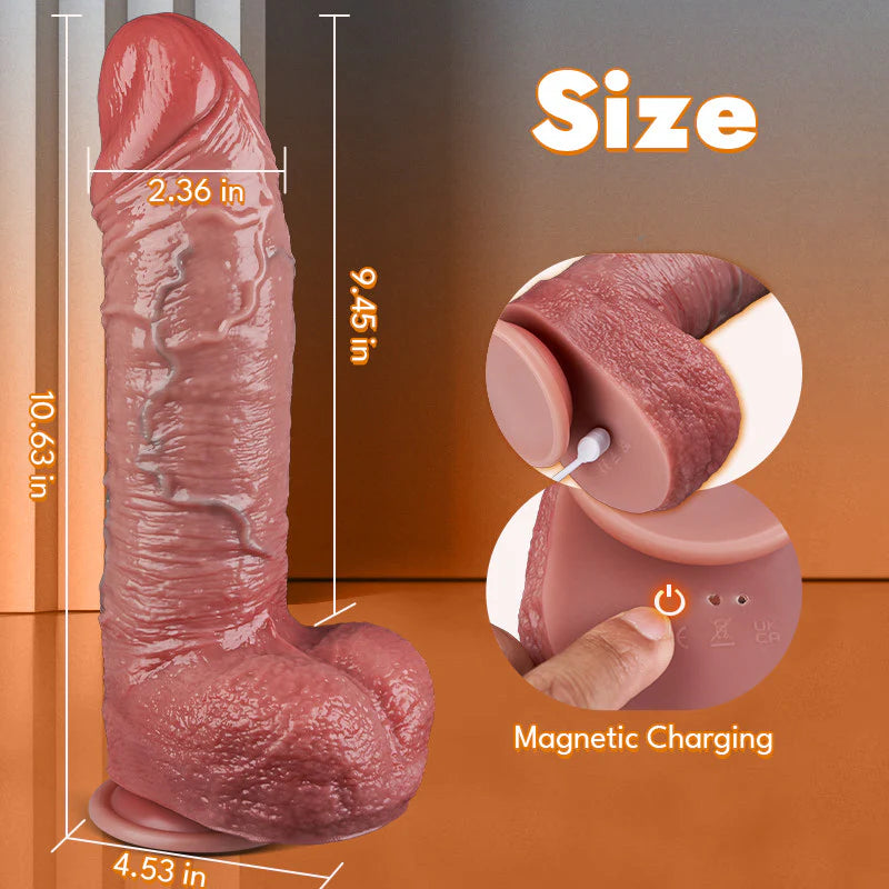 Realistic Dildo - 2.36 Diameter Thrusting Huge Realistic Dildos