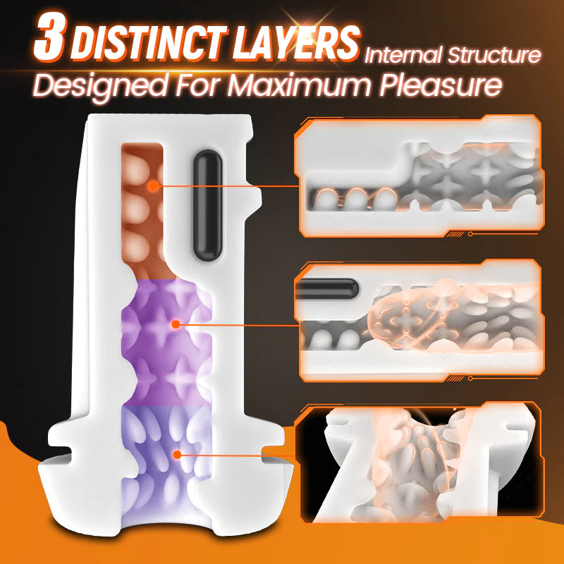STROKER-Masturbators Cup Intense Suction & Vibration Pleasure Male Stroker Masturbator