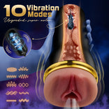 STROKER- Masturbators Cup 10 Vibrating Sucking Deep Throat Male Stroker Male Masturbator