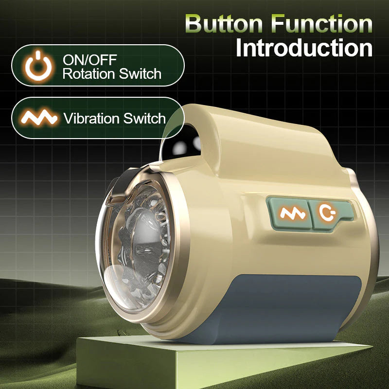 STROKER-Male Masturbator 7 Rotation Vibration Open Ended Stroker Masturbation cup