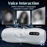 STROKER-Male Masturbator Language Voice Male Stroker Masturbator With Heated Base, 5 Suction 10 Vibration Masturbators Cup