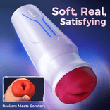 STROKER- Masturbation Cup City Lights Red Sucking Mouth Vibrating Male Stroker Male Masturbator
