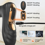 ANAL TOY-3 IN 1 Thrusting Vibrating Dual Motor Powerful Thrusting & Vibrating Solo Male Play Prostate Massager