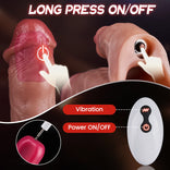 Realistic Dildo- Penis Sleeve Extender Enlarger Vibrating Cock Ring 8 Modes For Men Couples Vibrating Dildo