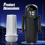 STROKER-Masturbators Cup 7 Suctions 7 Vibrations  Dual Handles  Large Granule Channel Texture  Male Masturbator