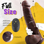 Black Dildo- Thrusting Thick Long Lifelike Heating Big Black Dildo 10.83 Inch Vibrating Dildo