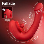 Womangift-Licking Vibrator Rose Rotation Tongue Licking Flapping Vibrator G-spot Vibrator Licking Vibrator