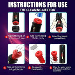 STROKER- Male Masturbator 9 Telescopic Vibration Sucking Heated Aircraft Male Stroker Masturbation cup