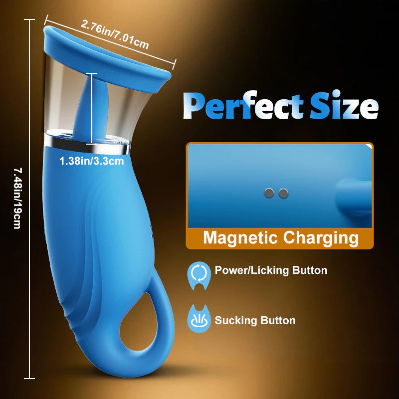 Womangift - Licking Vibrator Suction Intensity Tongue-licking Clit & Nipple Stimulator