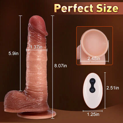 Realistic Dildo- Snapping Jerking Dildo 8.07 inches Vibrating Dildo