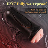 STROKER-Male Masturbator 10 Vibrations Realistic Labia Vaginal Pressure IPX7 Waterproof Electric Masturbator Stroker Masturbation Cup