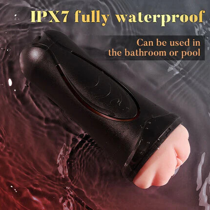 STROKER-Male Masturbator 10 Vibrations Realistic Labia Vaginal Pressure IPX7 Waterproof Electric Masturbator Stroker Masturbation Cup