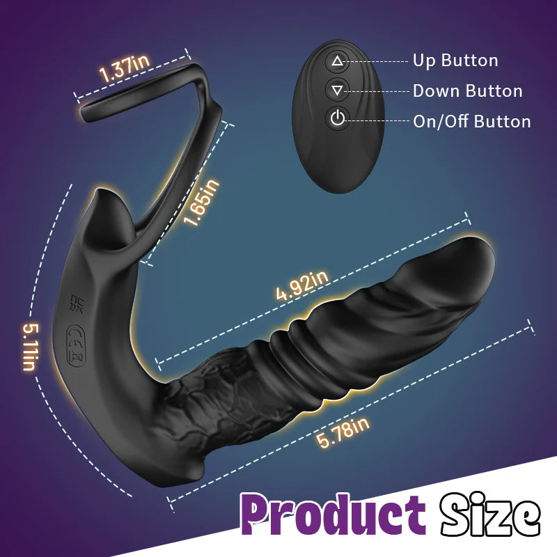 ANAL TOY-9 Powerful Thrusting 9 Vibrating Sphincter Stimulation Bluetooth Thrusting Prostate Massager