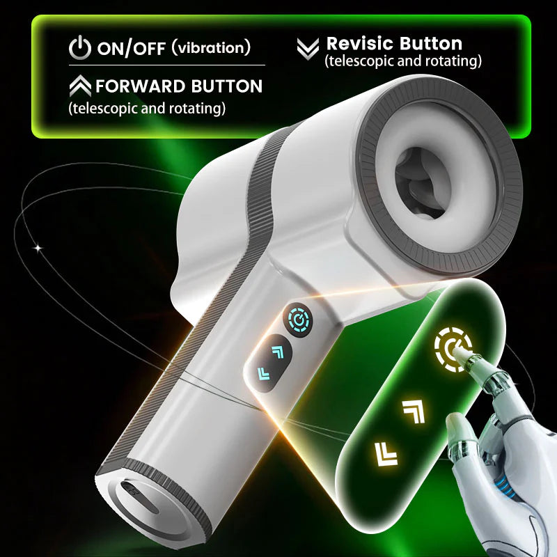 STROKER- Male Masturbator Telescopic Rotation Masturbation Cup 4D Texture Feels Scarily Real Masturbators Cup