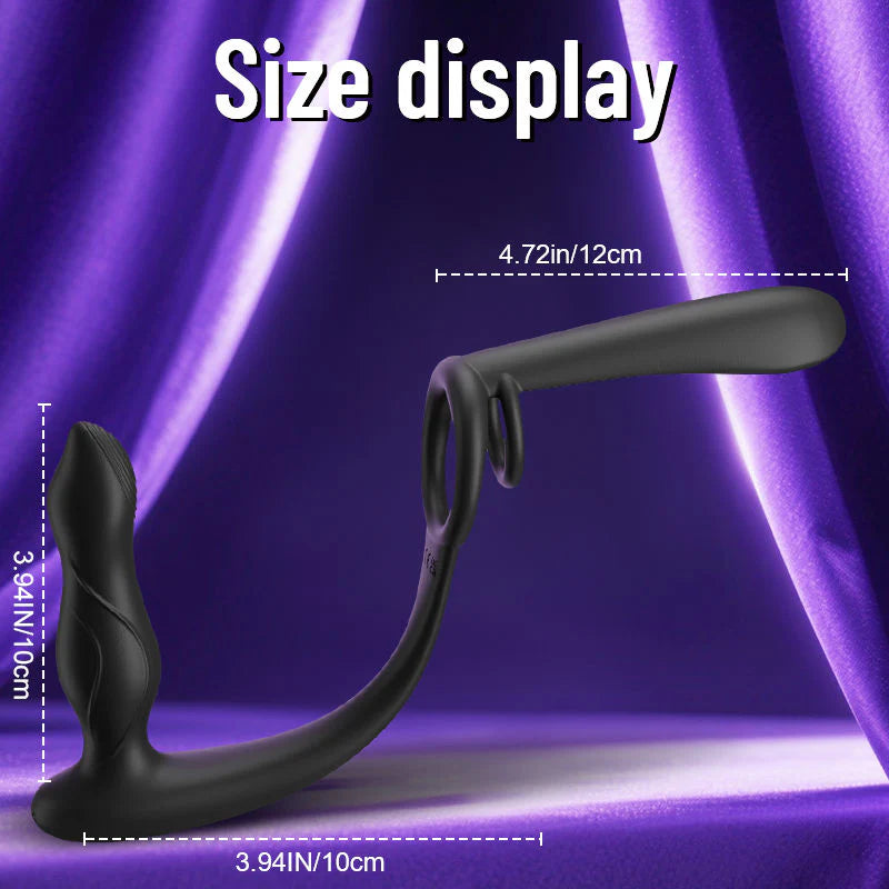 ANAL TOY-7 Vibration Double Penetration  Double Vibration  Couple Vibrator with Locking Sperm Ring