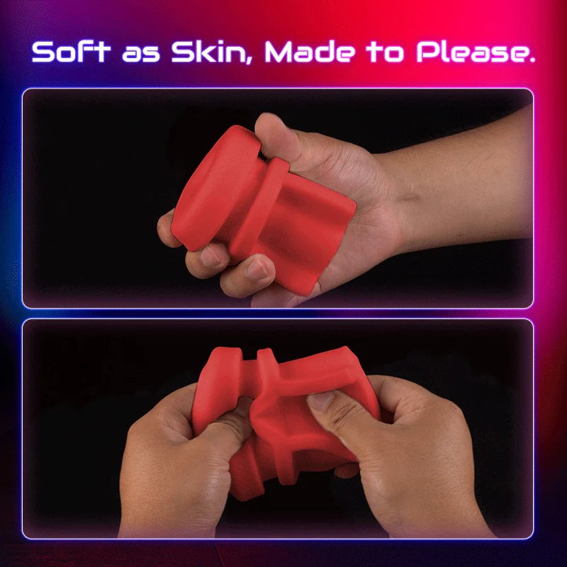 STROKER-Masturbation Cup Partner Play Holder 4 Suction 7 Tongue-Licking Voice Function Male Stroker Masturbator