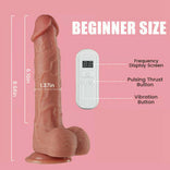 Realistic Dildo- Thrusts Vibration Dildo 8.66 Inch Vibrating Dildo