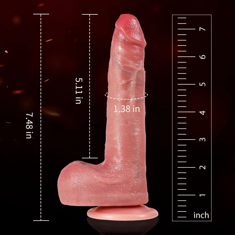 Thrusting Dildo- Realistic Dildo Designed for Beginners Silicone Heating Thrusting Automatic In & Out Dildo