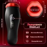 STROKER-Masturbation Cup 9 Vibrations 4 Suctions Clamping Suction Oral Simulation Male Masturbator