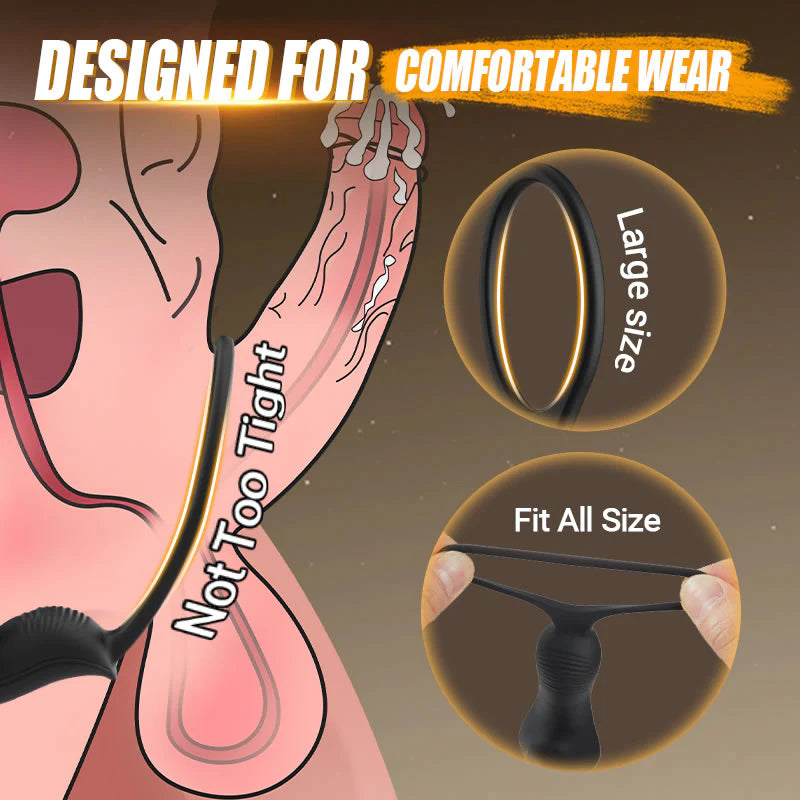 ANAL TOY- Remote Control, Glans Shape Thrusting Vibrating Prostate Massager