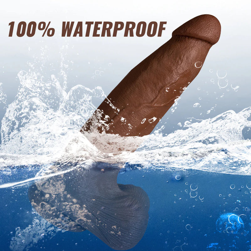 Black Dildo- Silicone Adult Sex Toys Long Brown Dildo with Suction Cup for Hands-Free Play 13.39 in