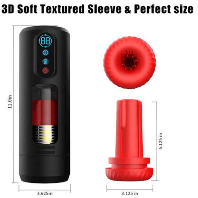 STROKER- Male Masturbator 9 Telescopic Vibration Sucking Heated Aircraft Male Stroker Masturbation cup