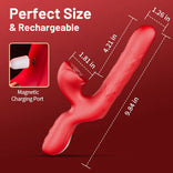 Womangift- 7 Thrusting Wiggling Rose Stimulator Vibrator G-spot Vibrator Licking Vibrator