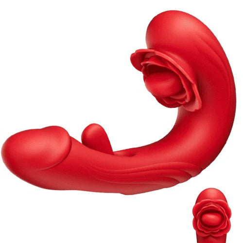 Womangift-Licking Vibrator Rose Rotation Tongue Licking Flapping Vibrator G-spot Vibrator Licking Vibrator