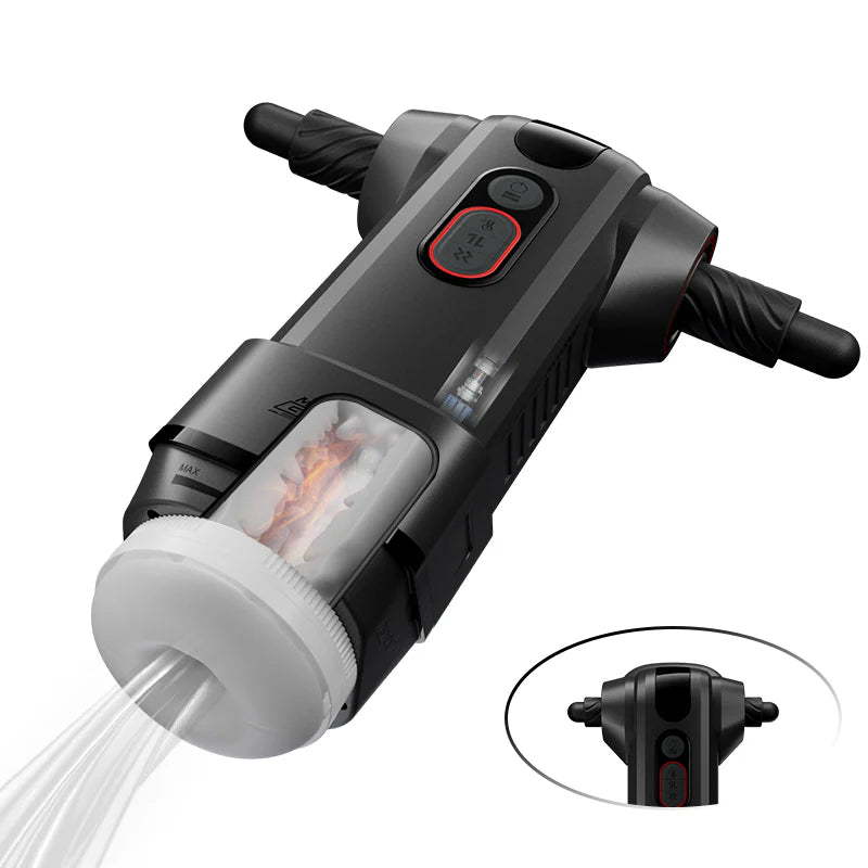 STROKER-Motopulse - 2 heating modes, 9-frequency telescopic vibration, Handle adjustment, male masturbator