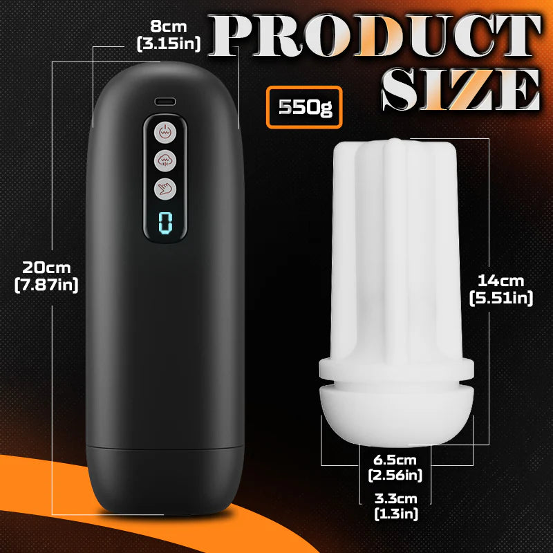 STROKER– Masturbation Cup 8 Vibration & Sucking Easy-Holding 3D Realistic Sleeve Automatic Male Masturbator