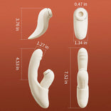 Womangift- 4 IN 1 APP Control Thrusting Sucking Heating G-spot Vibrators Detachable Stimulator Sucking Vibrator