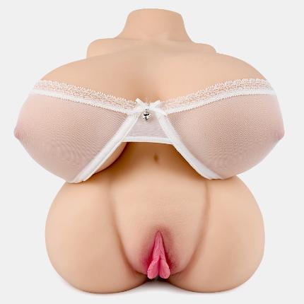 SEX DOLL- 11.02 lbs Dual Channels Large Droplet Breasts Masturbator Half-Body