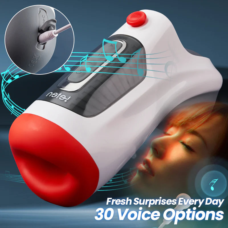 STROKER-Male Masturbator Deep Throat Blowjob Masturbator - 10 Vibration Modes Vacuum Sucking Automatic Oral Sex Male Stroker Masturbation Cup