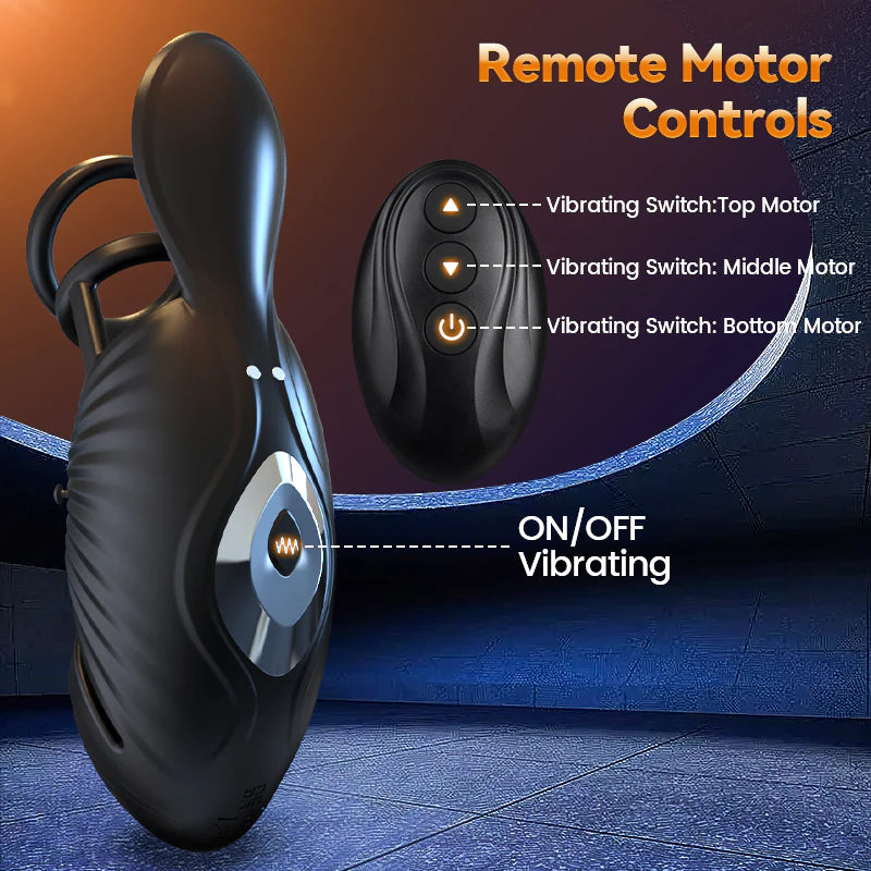 STROKER- Delay Ejaculation Desensitization Training 7 Vibrations and 3 Powerful Motors Masturbation Penis Vibrator